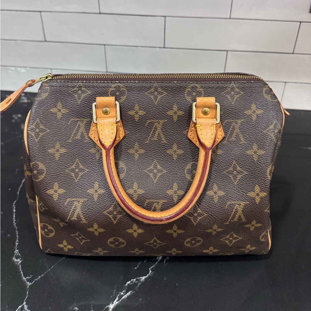 Louis Vuitton Brown Monogram Handbag (Speedy)
